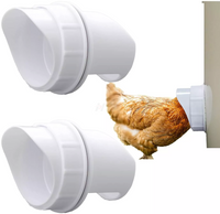 Gravity Feed Kit PP Poultry Feeder DIY Chicken Feeder Ports