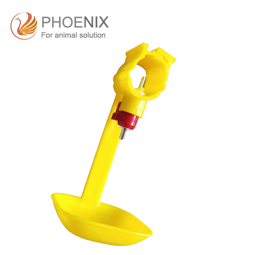 Poultry Farm Nipple Drip Cup Plastic Chicken Nipple Drinker With Drip Cup Nipple Drinker with Hanging Cup PH-30